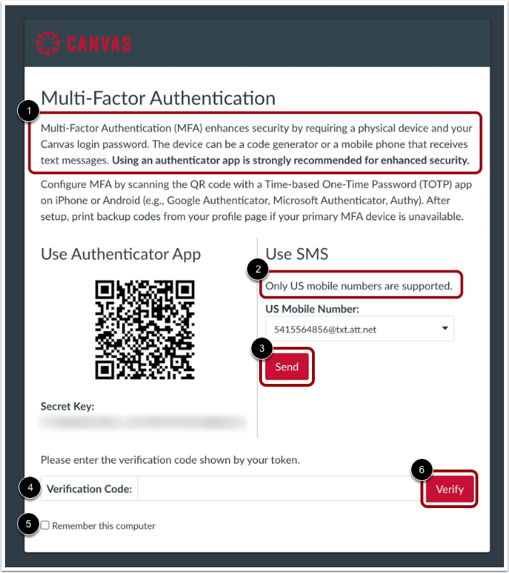 Verify via Text Message