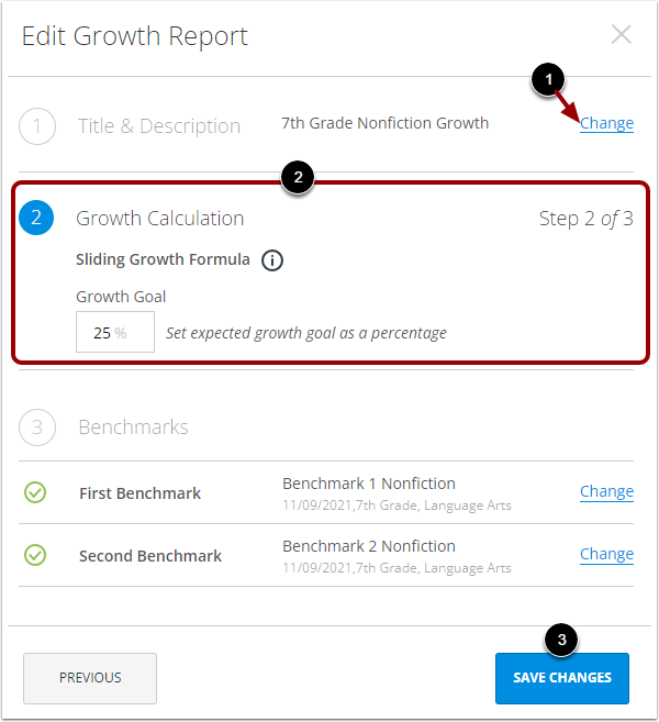 Edit Report Properties