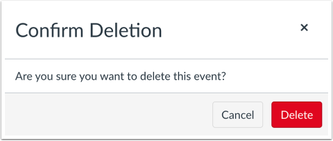 Confirm Deletion