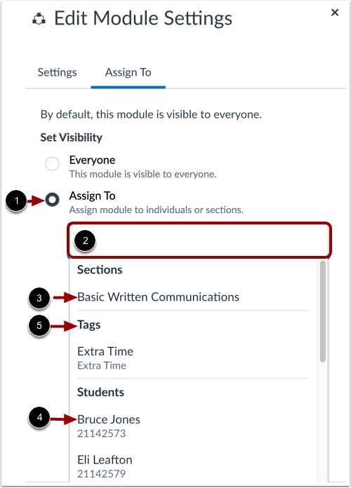Assign to Individuals or Students