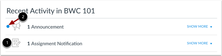 View Course Activity