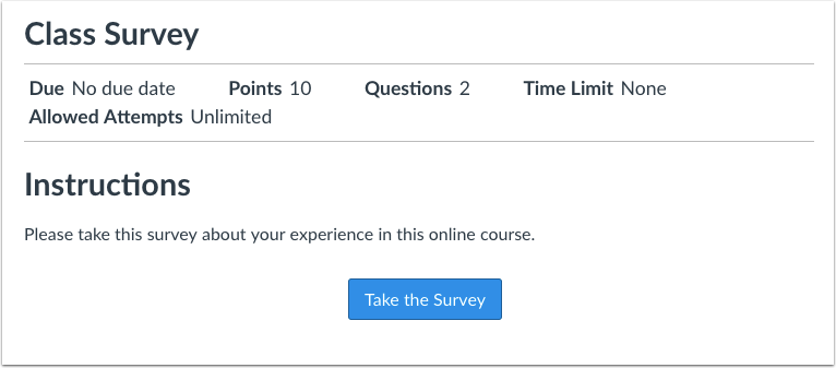 Take Survey