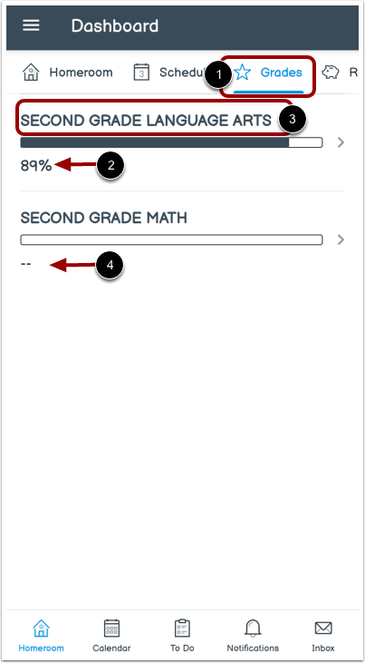 View Homeroom Grades