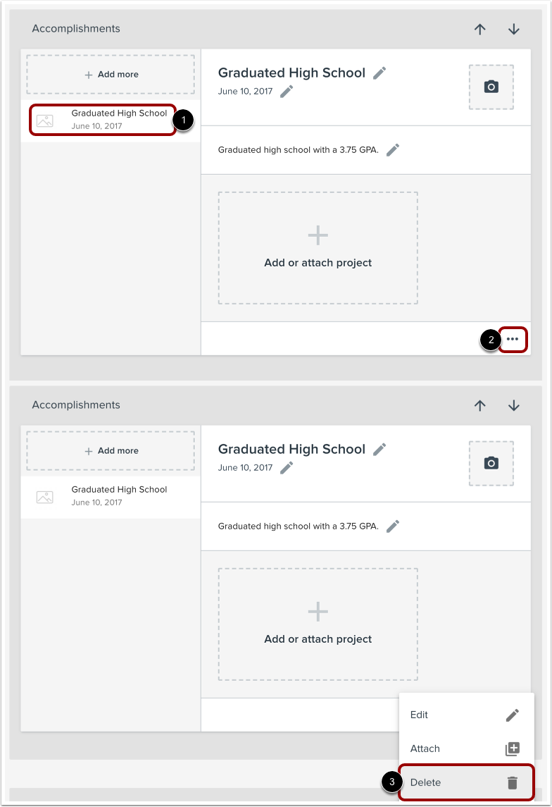 Delete Accomplishment