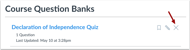 Delete Question Bank