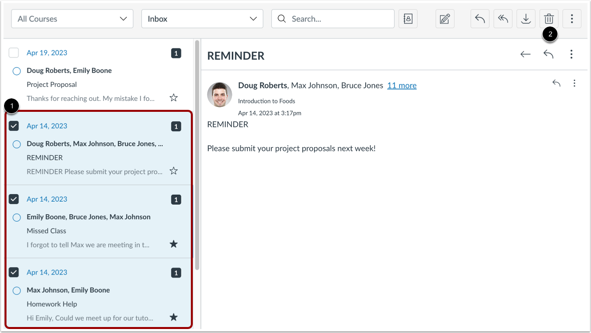 Delete Multiple Conversations