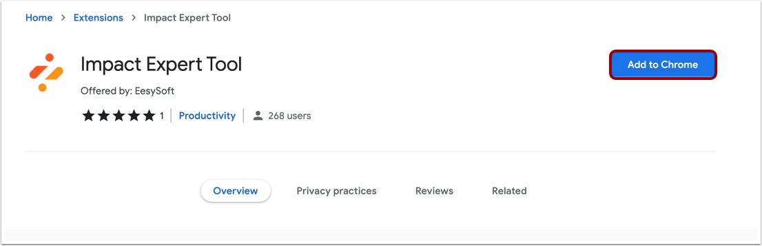 Install the Impact Expert Tool for Google Chrome