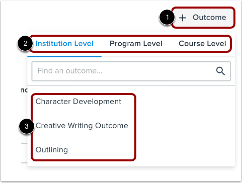 Add Learning Outcomes