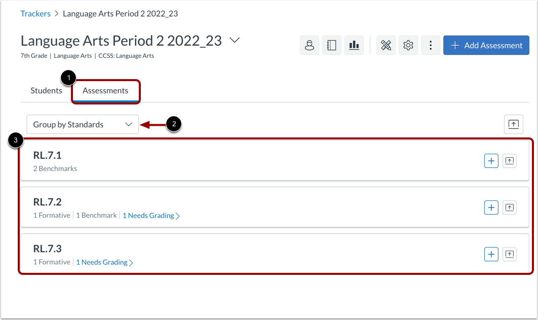 View and Manage Assessments