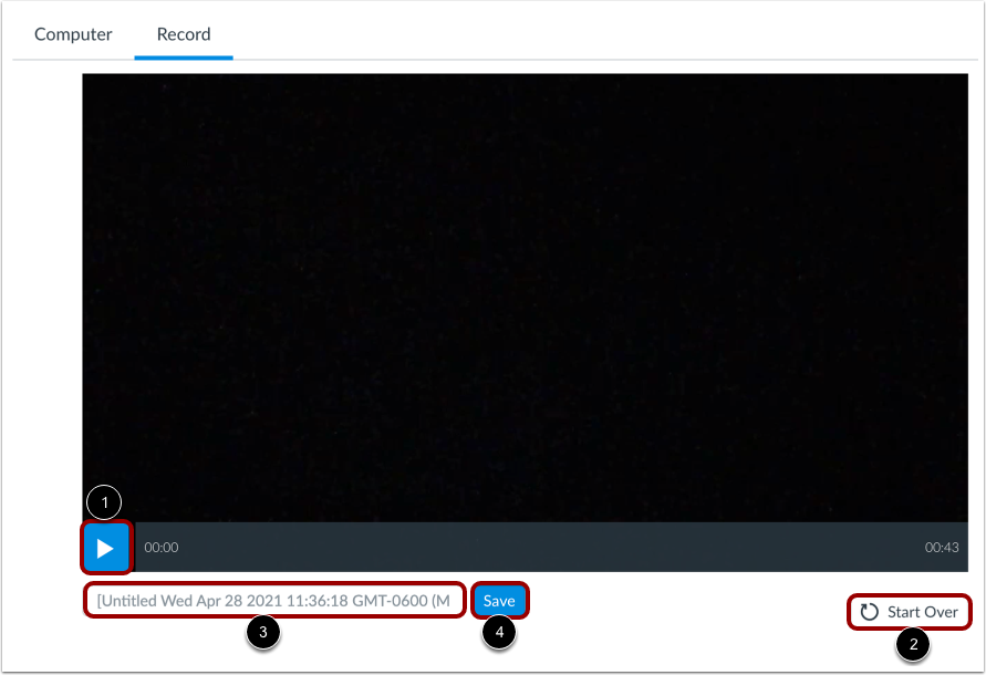 Save Recorded Media as Draft