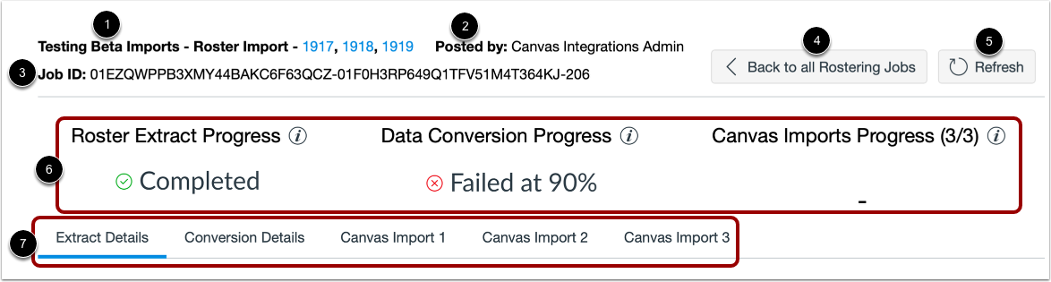 View Rostering Job Details