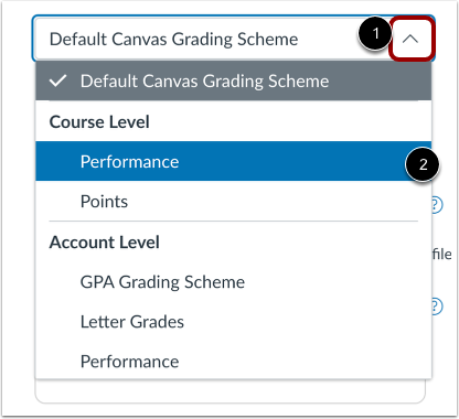 Select Grading Scheme