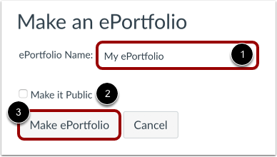 Create ePortfolio