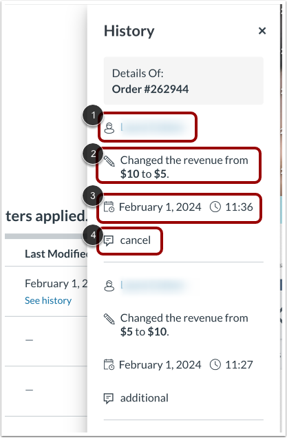 View Modification History