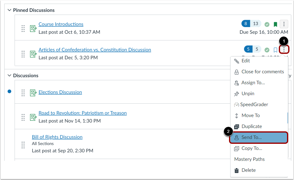 Open Discussion Options