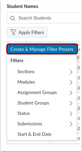 Open Filter Presets