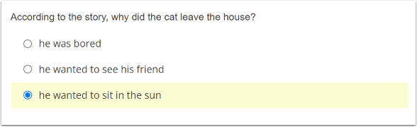 Multiple Choice One Answer