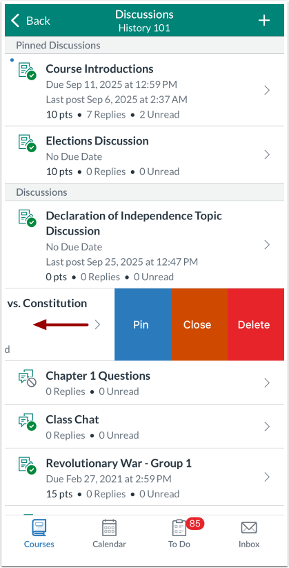 Manage Discussions