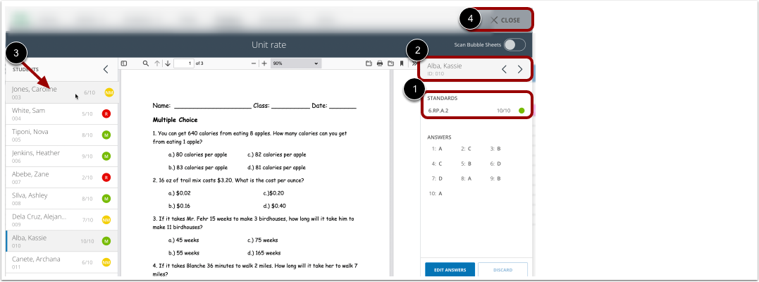 View Student Mastery
