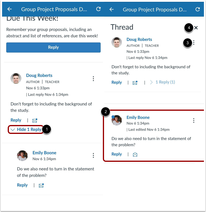 View Split Screen Announcement Thread Replies