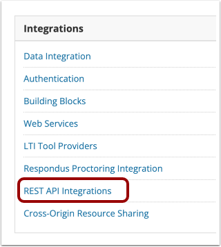 Open REST API Integrations