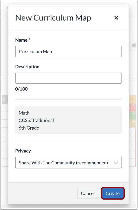 Create Curriculm Map