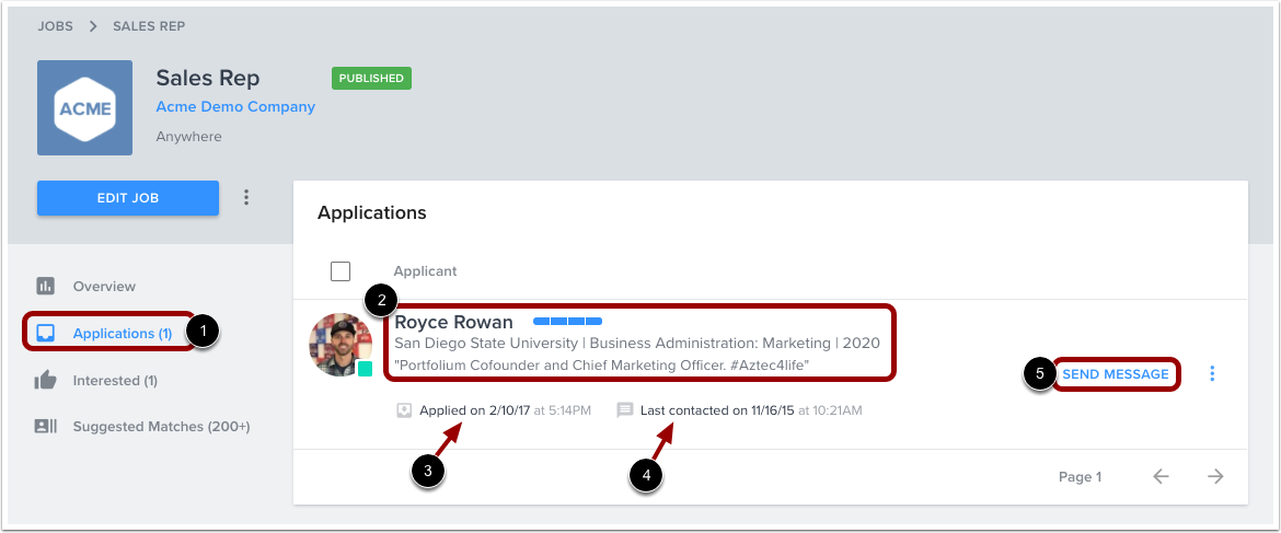 View Job Applications
