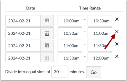 Modify Appointment Times
