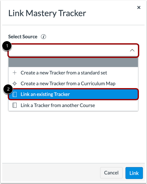 Select Linking Option