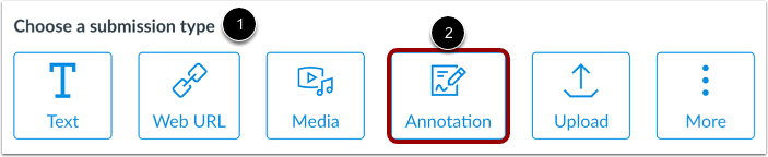 Select Submission Type