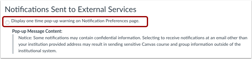 Select Display Warning