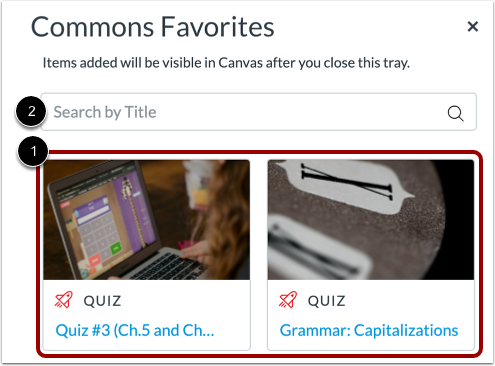 View Commons Favorites