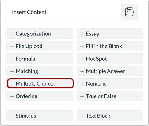 Add Multiple Choice Question