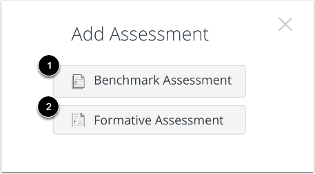 Select Assessment Type