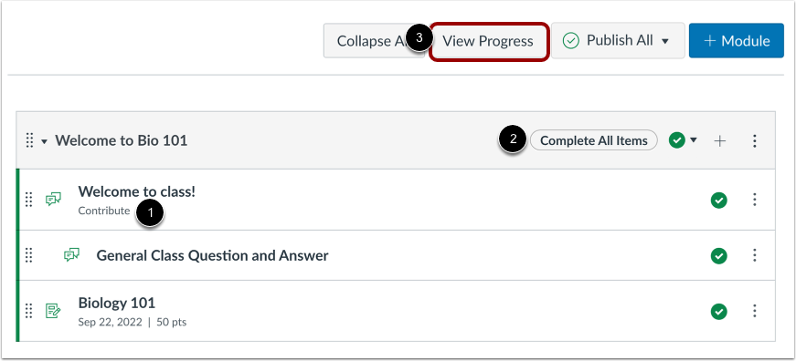 View Student Progress