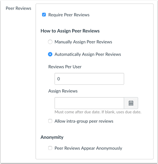 Require Peer Reviews