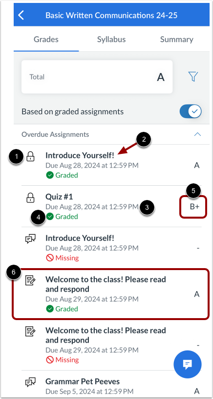 View Individual Event or Assignment