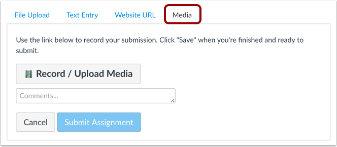 Submit Media Recording