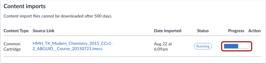 View Content Imports