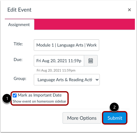 Manage Assignment or Graded Discussion