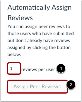Assign Peer Reviews