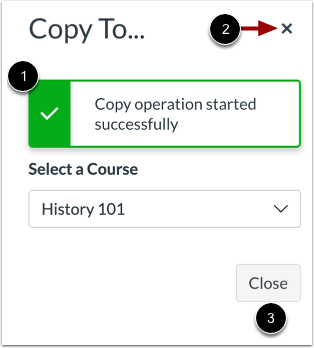 View Copy Notification