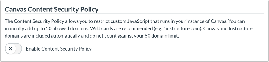 Enable Content Security Policy
