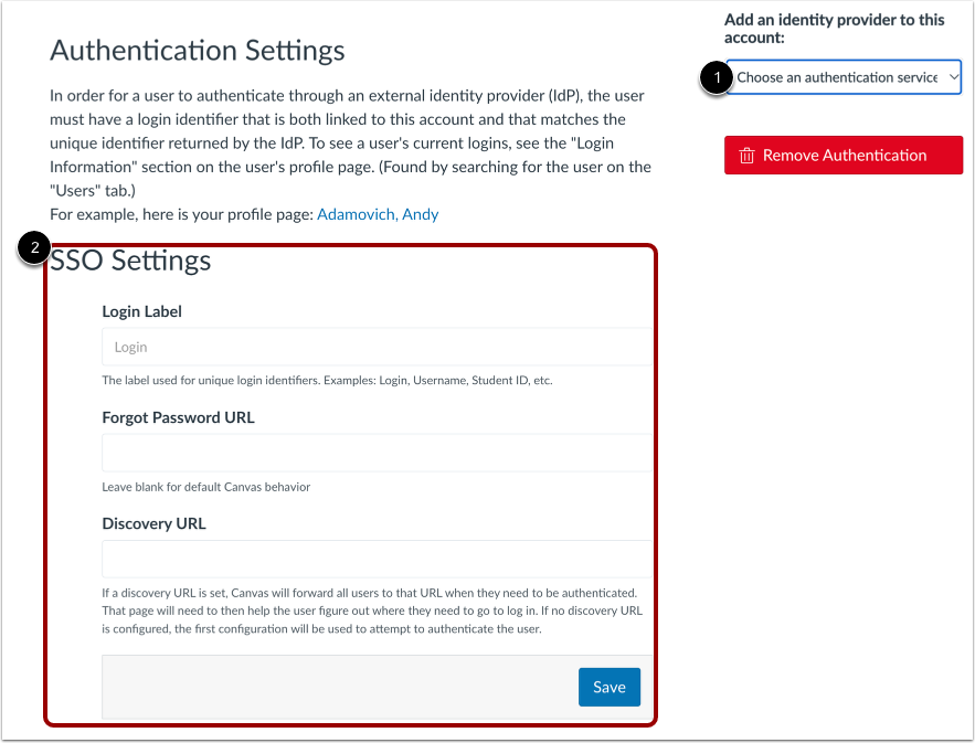 Configure SSO Settings