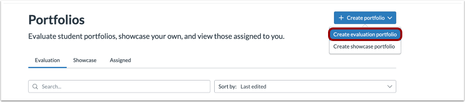 Create an Evaluation Portfolio