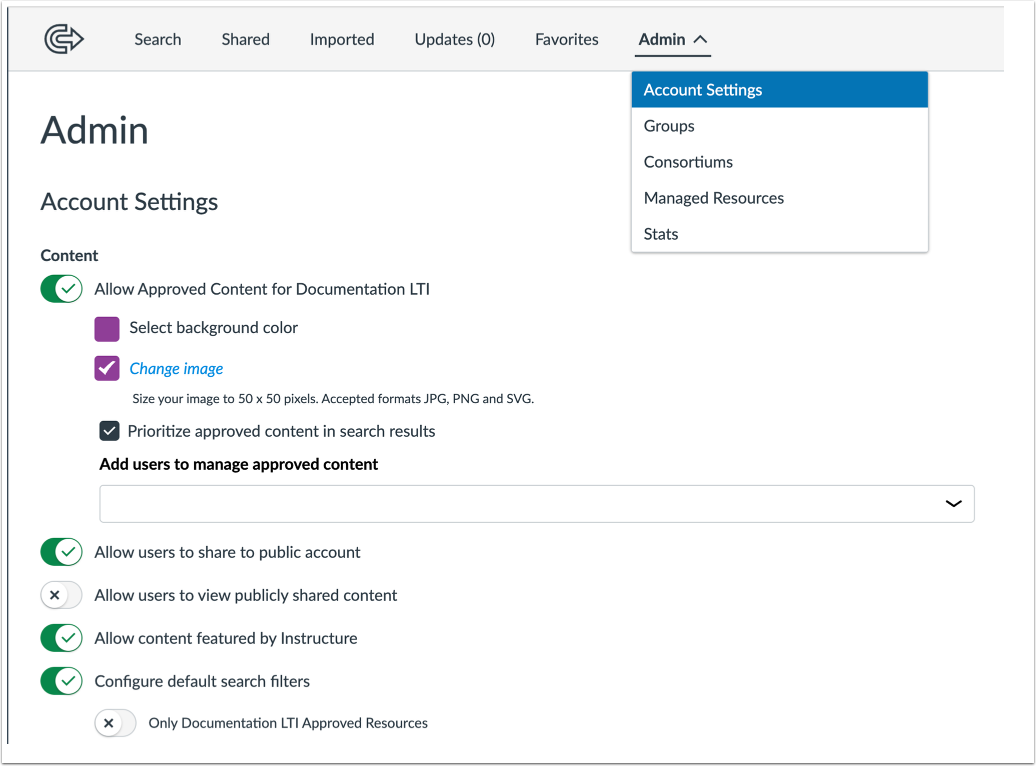 View Account Settings