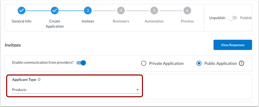 Select Applicant Type