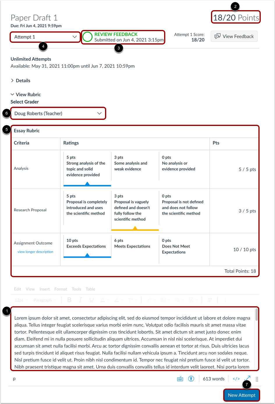 View Graded Assignment Using Assignment Enhancements