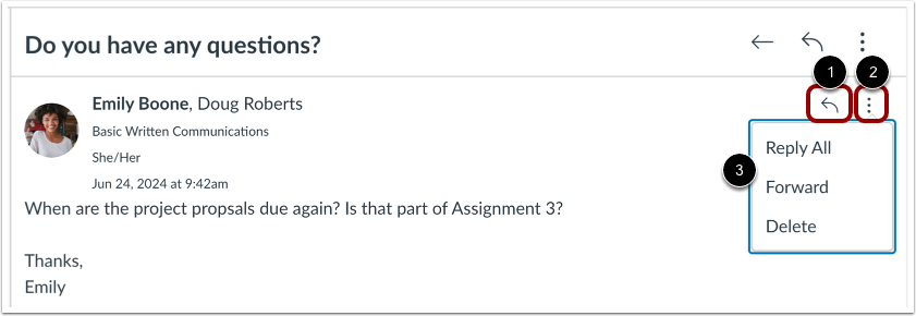 Manage Individual Message
