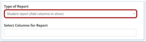 Select Student Report